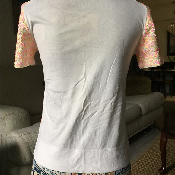 J. Crew never worn colorful sequins cotton top XXS/XS - Picture 7 of 11